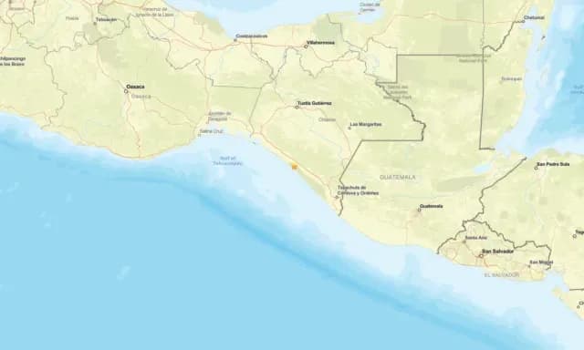Ubicación de sismo registrado en Chiapas, hoy 26 de marzo de 2026. Foto: earthquake.usgs.gov