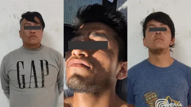 Los sujetos fueron detenidos en terrenos baldíos de San Pedro Cholula
