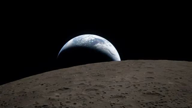 Así se ve la Tierra desde el lado oculto de la Luna. Foto: NASA