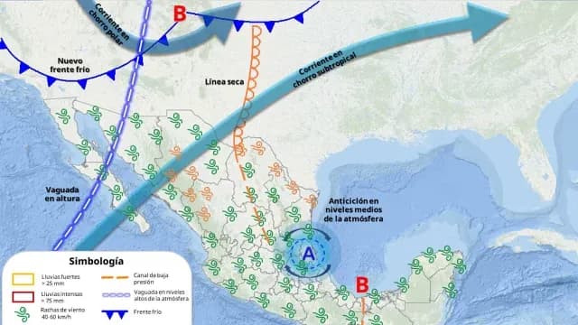 El frente frío 45 ingresará a México esta semana. Foto: SMN
