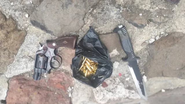 Armas del agresor de Teotihuacán. Foto: Cuartoscuro
