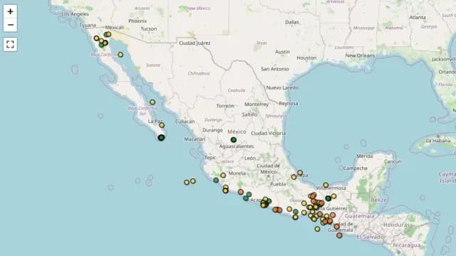 Sismos de los últimos dos días en México Foto: SSN