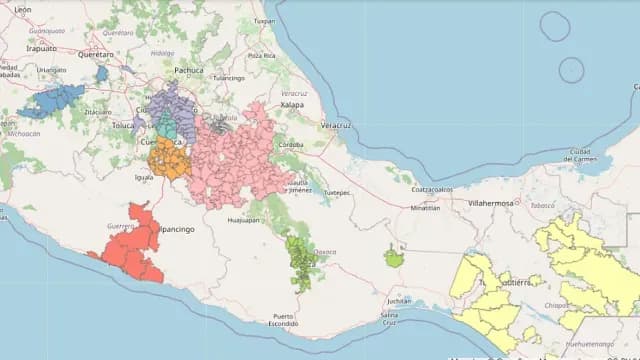 Mapa de las ciudades donde sonará la alerta sísmica. Foto: CNPC