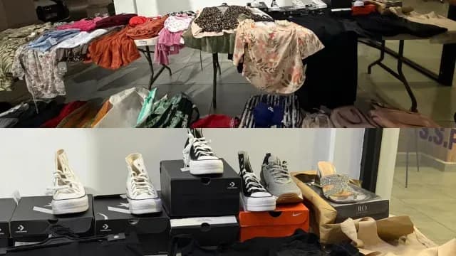 Mercancía robada de tienda departamental de Teziutlán. Foto: SSP Teziutlán