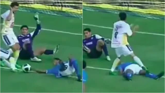 Joel Huiqui es muy recordado por "La Muertinha": cometió mano en el área y luego fingió estar inmóvil. Foto: N+