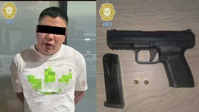 Detenido por balacera hoy. Foto: SSC