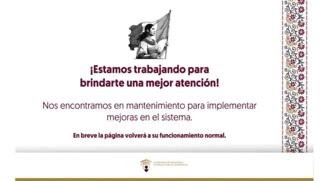 Mensaje que Muestra la página de consulta de Folio Beca Rita Cetina Primaria Hoy 21 de Mayo 2026.