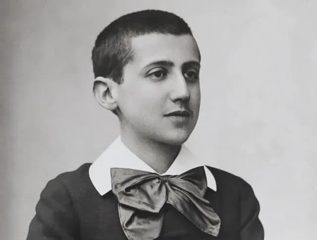 El escritor Marcel Proust de niño
