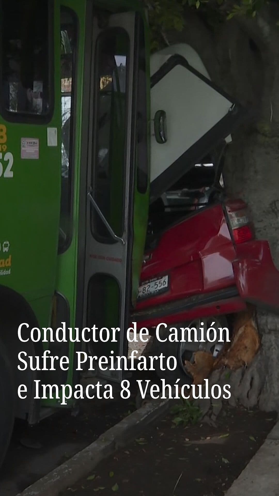 Conductor de Camión Sufre Preinfarto e Impacta 8 Vehículos
