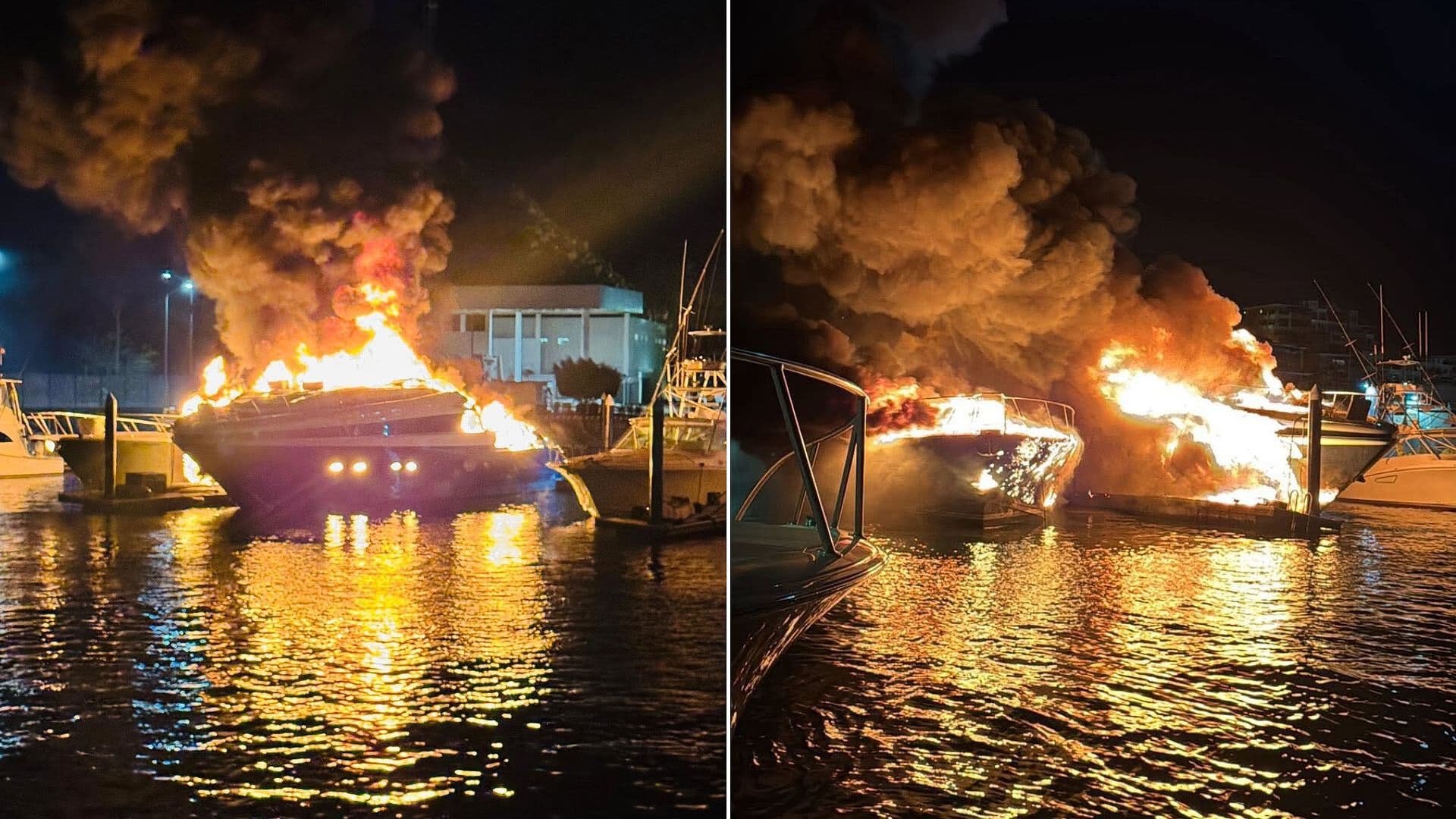 Incendio en Marina de Cabo San Lucas Afecta Dos Embarcaciones y Deja Desaparecido