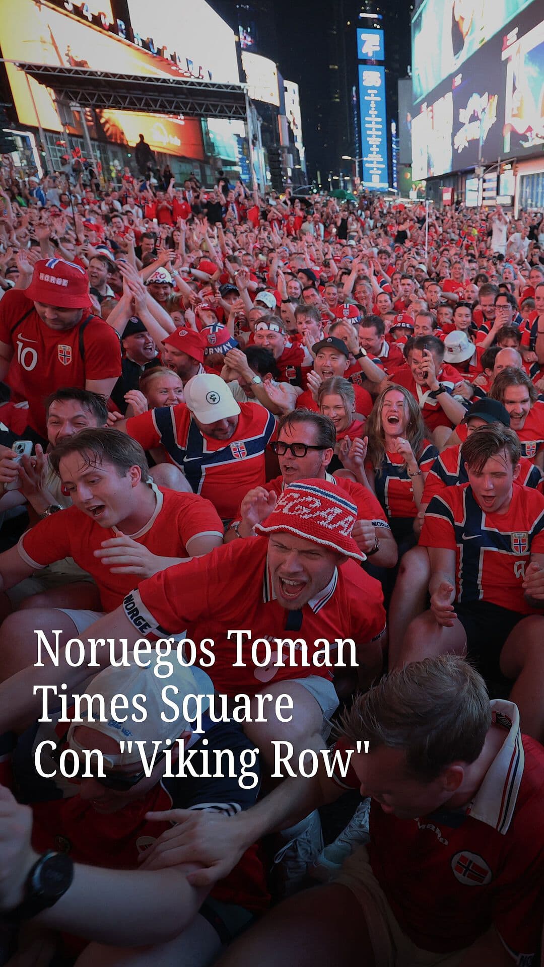Noruegos Toman Times Square Con 'Viking Row'