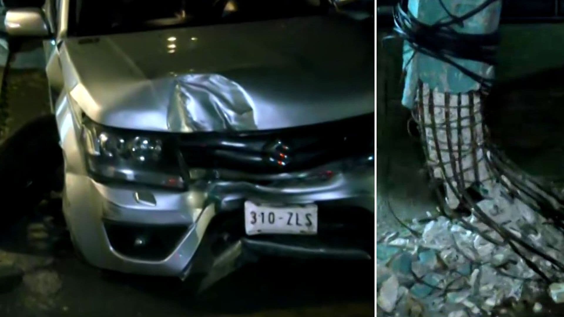 Auto Chocó Contra Poste en la Colonia Del Valle, Alcaldía Benito Juárez, CDMX