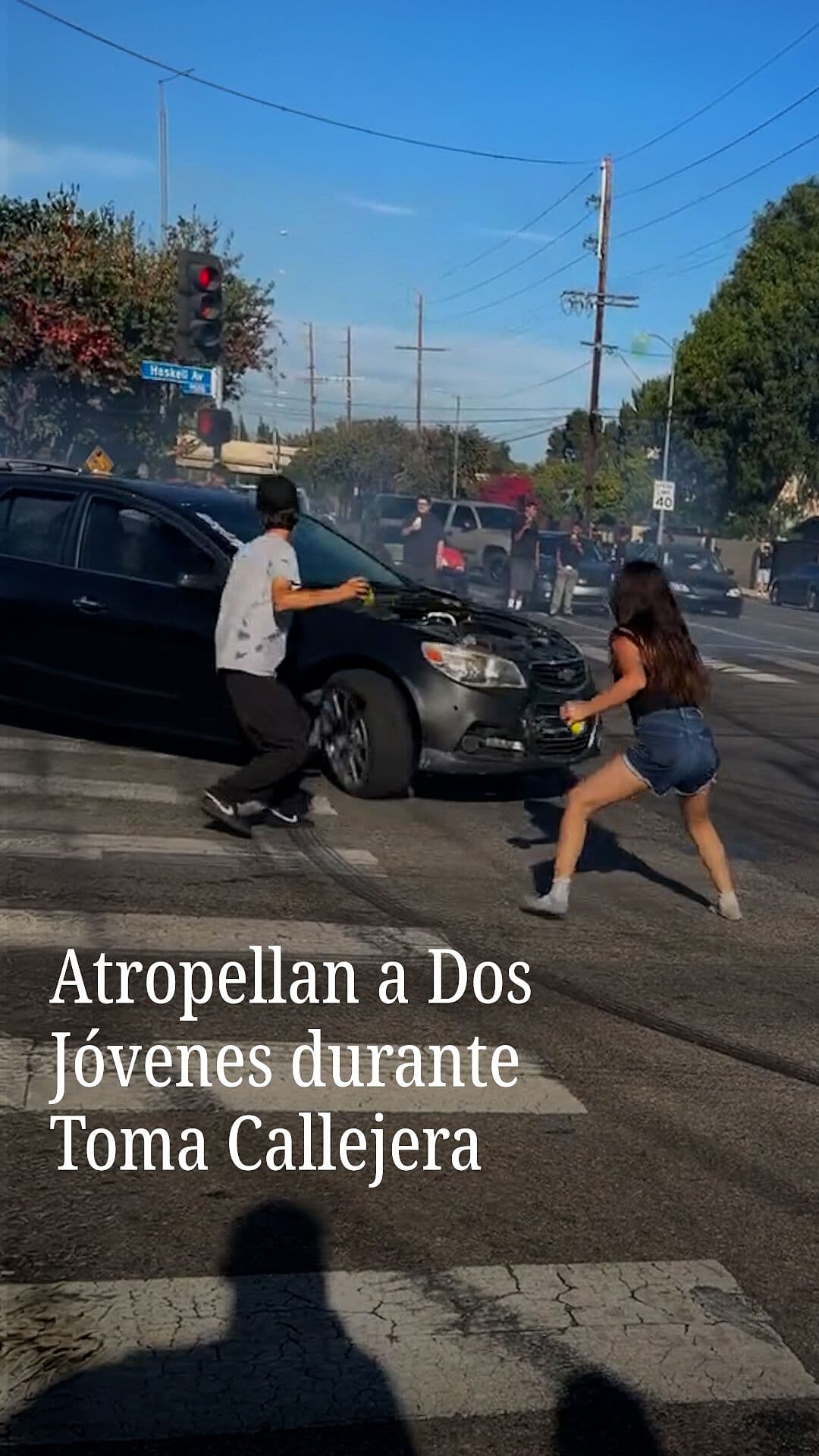 Atropellan a Dos Jóvenes durante Toma Callejera
