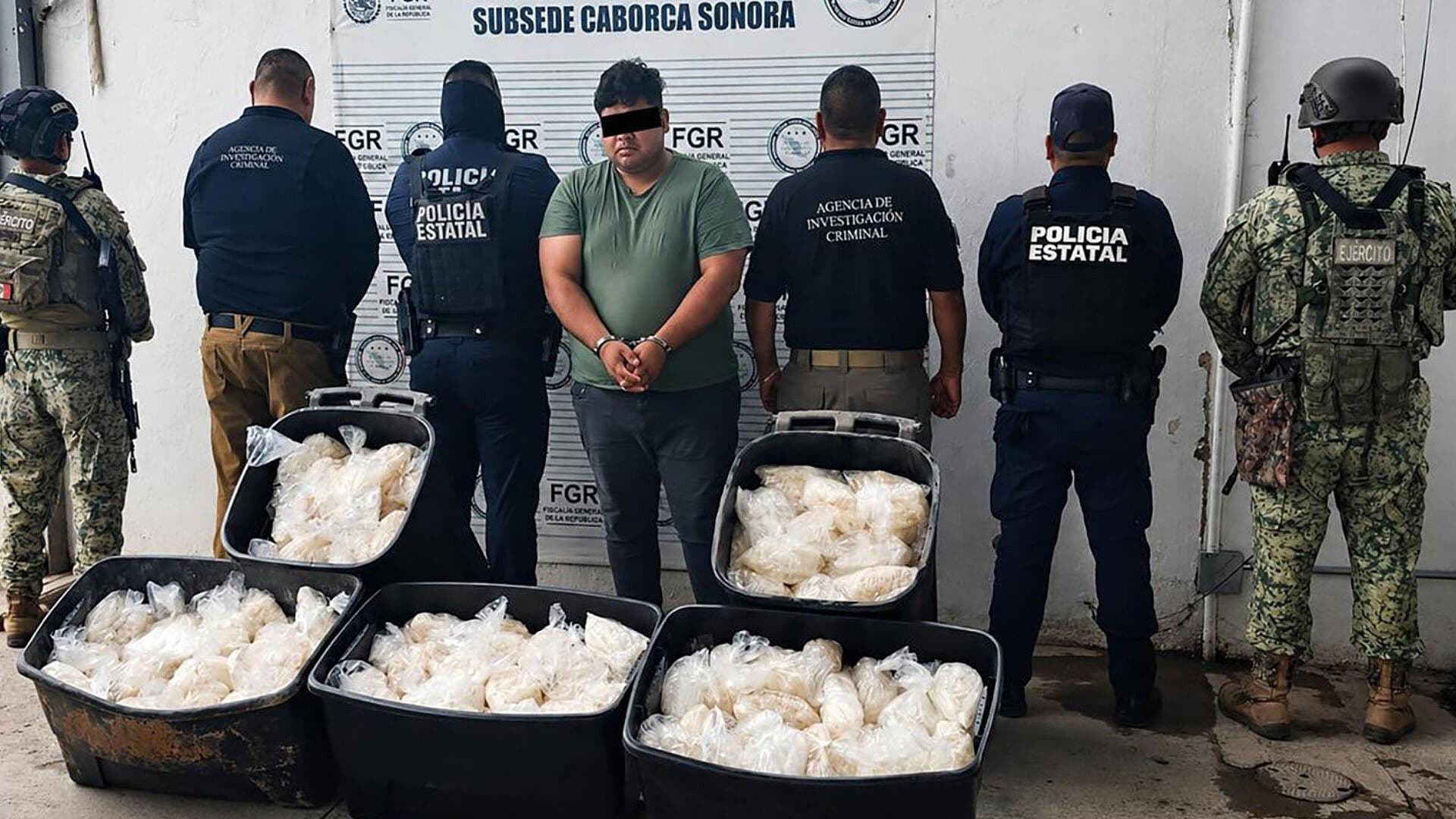 Gabinete de Seguridad Asegura 200 Kilos de Metanfetamina en Sonora