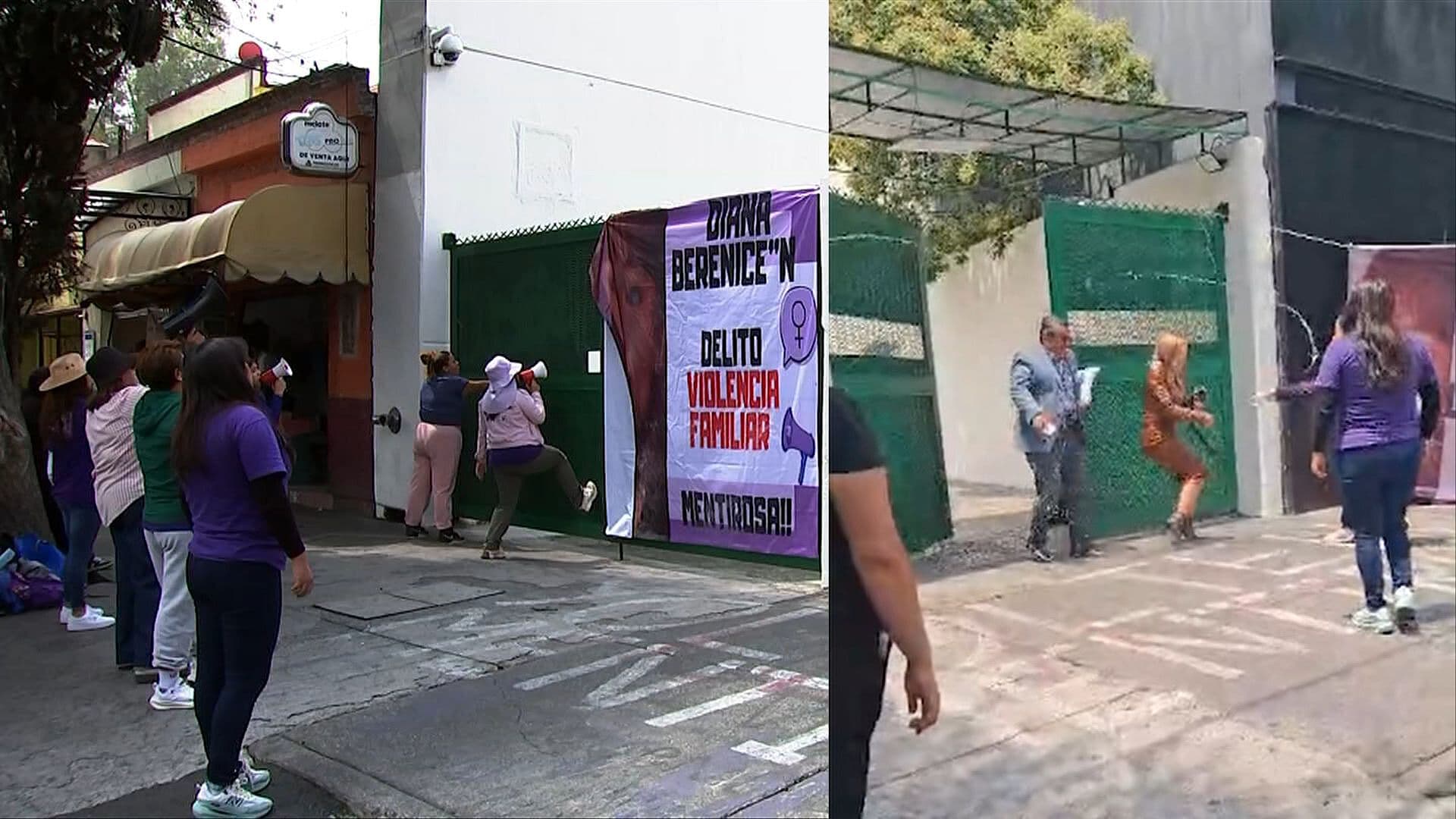 Feministas Agreden a 'Lady Peruana' Afuera de Juzgado de CDMX