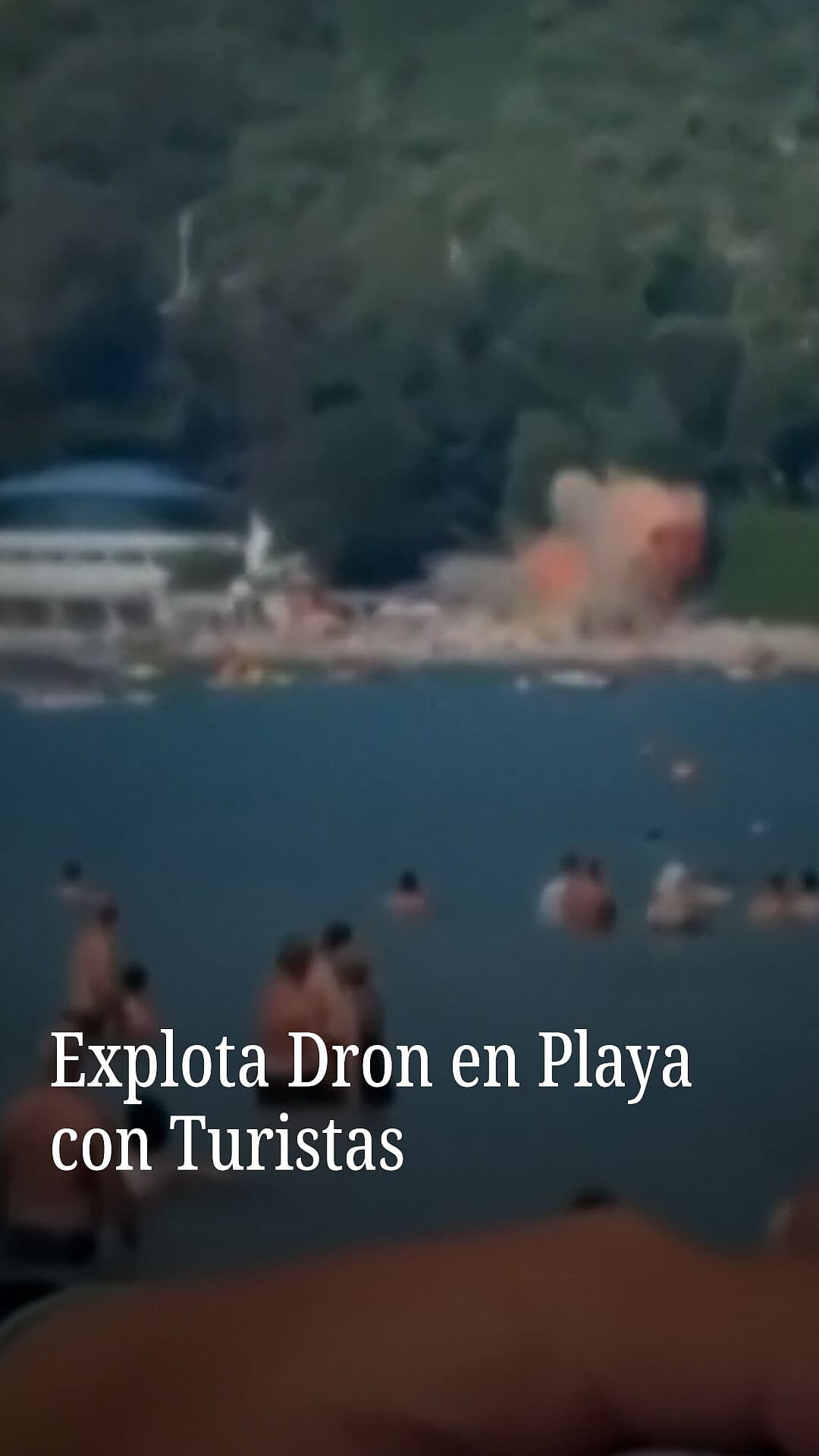 Explota Dron en Playa con Turistas