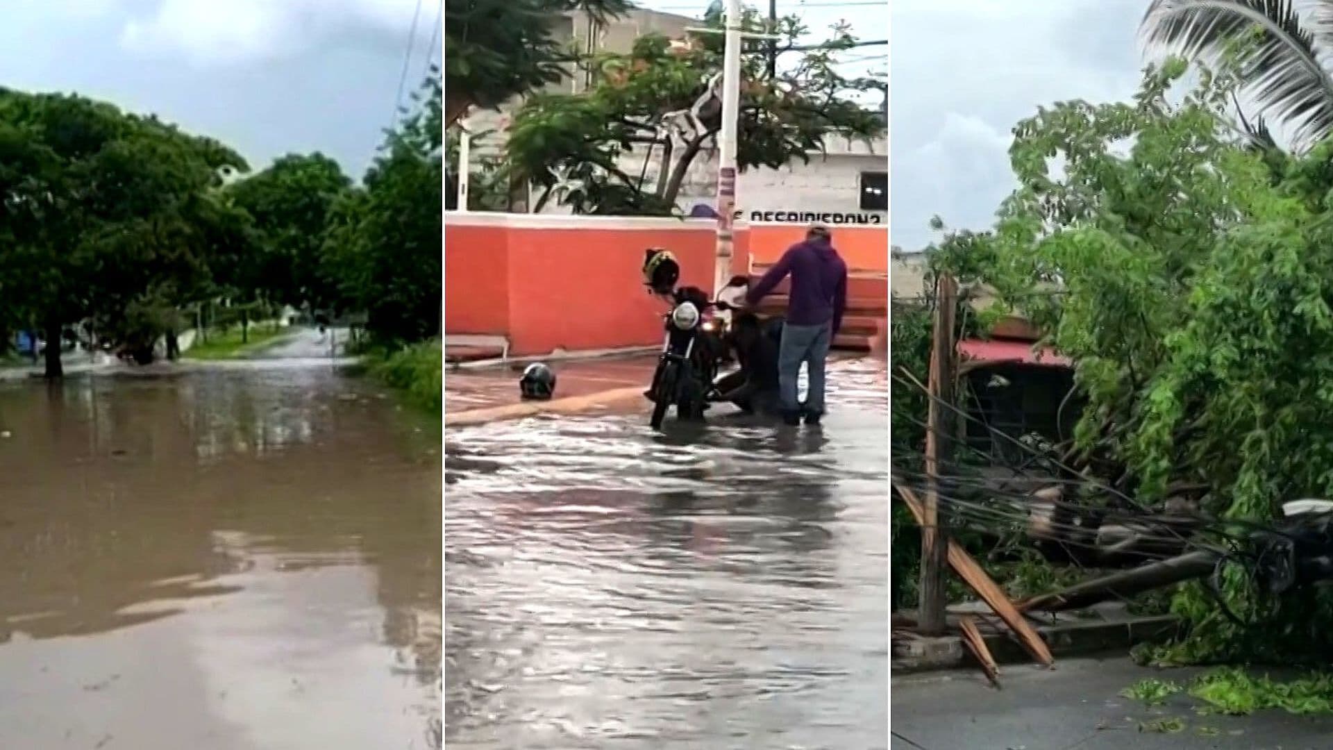 Fuertes Lluvias Causan Inundaciones y Daños en Campeche y Yucatán