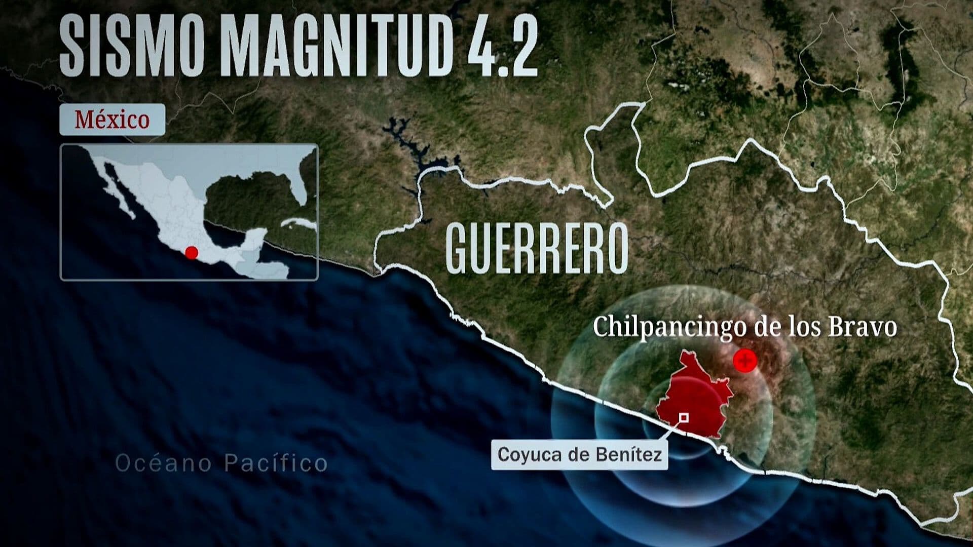 Sismo de Magnitud 4.2 Sacude Guerrero; Epicentro Ocurrió Cerca de Coyuca