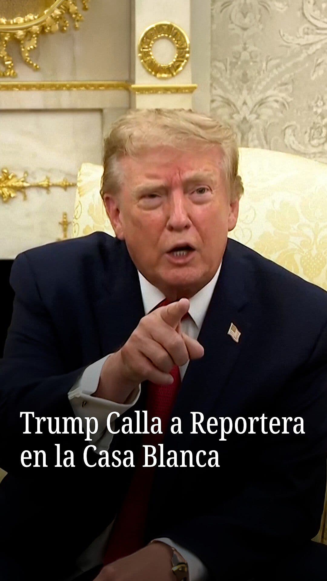 Trump calla a reportera en la Casa Blanca