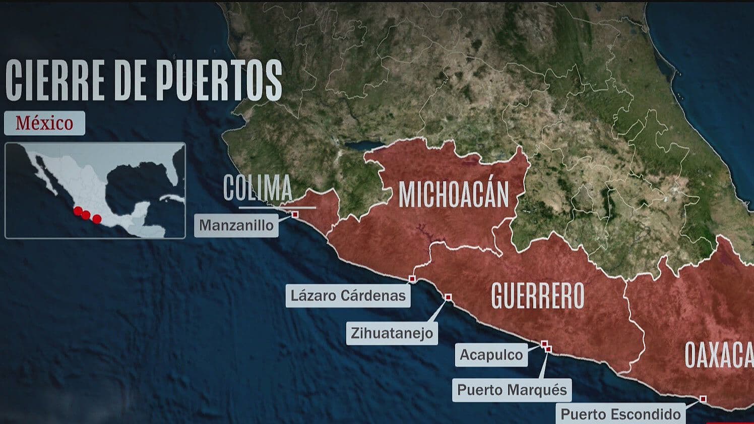 Estos son los Puertos que Permanecen Cerrados por el Huracán Polo