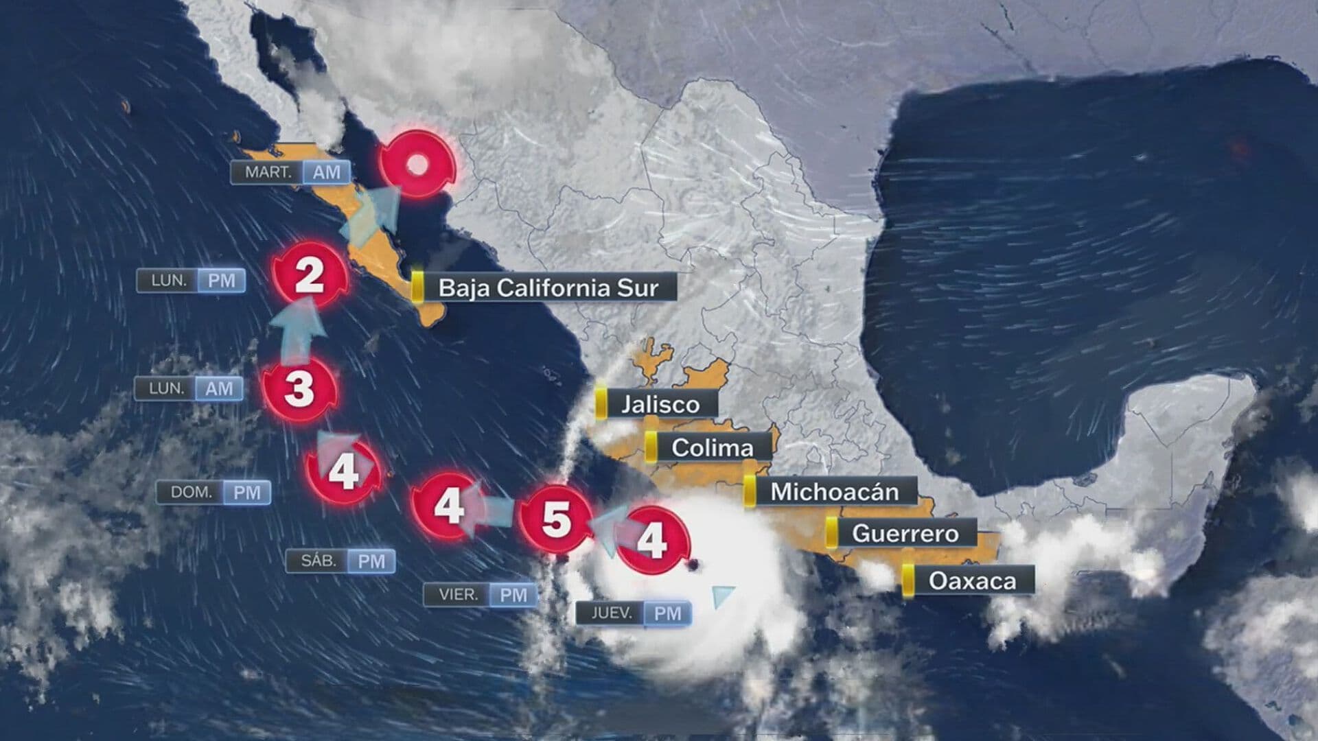 Huracán Polo Sigue en Categoría 4: Esta Es su Ubicación y Trayectoria Esta Noche