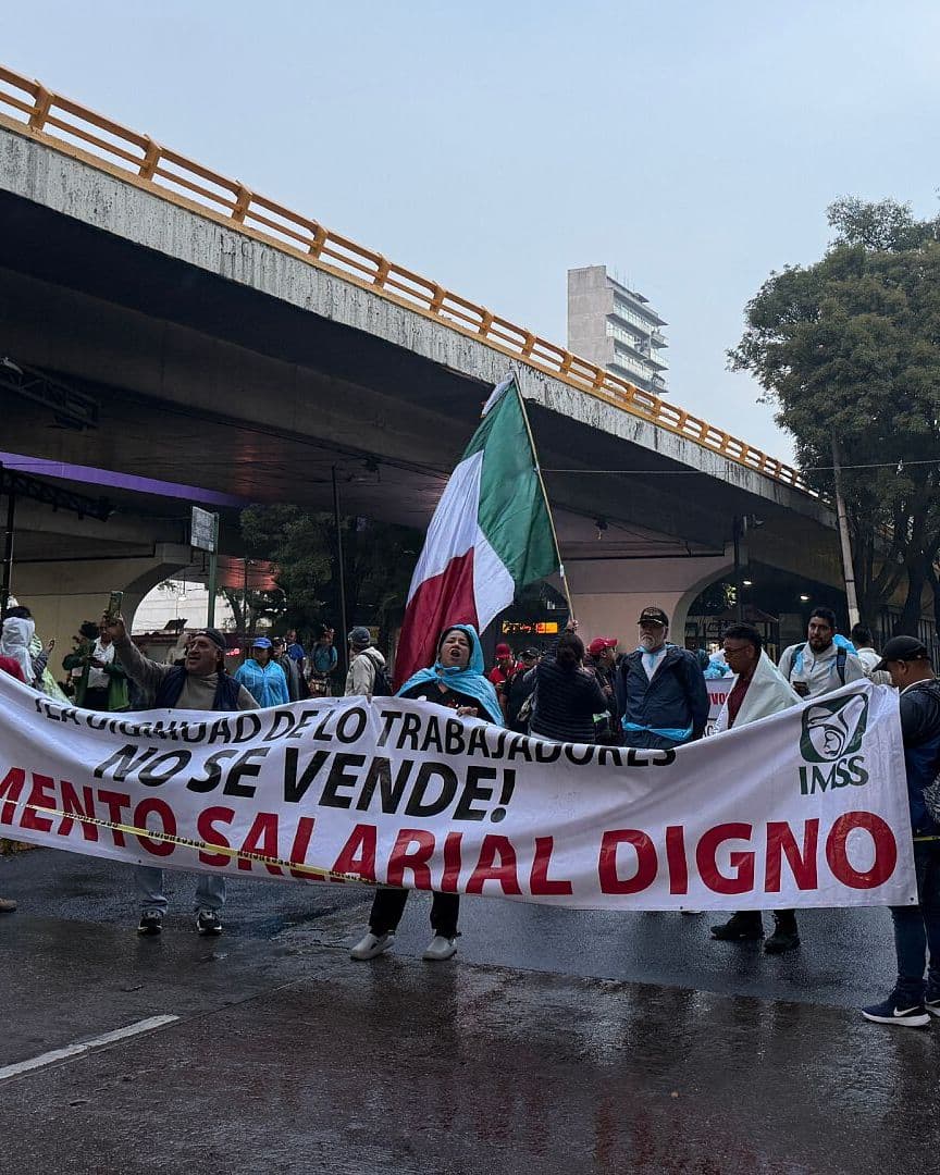 Bloqueo de Trabajadores del IMSS en Constituyentes: Llega Grupo Metropolitano de SSC