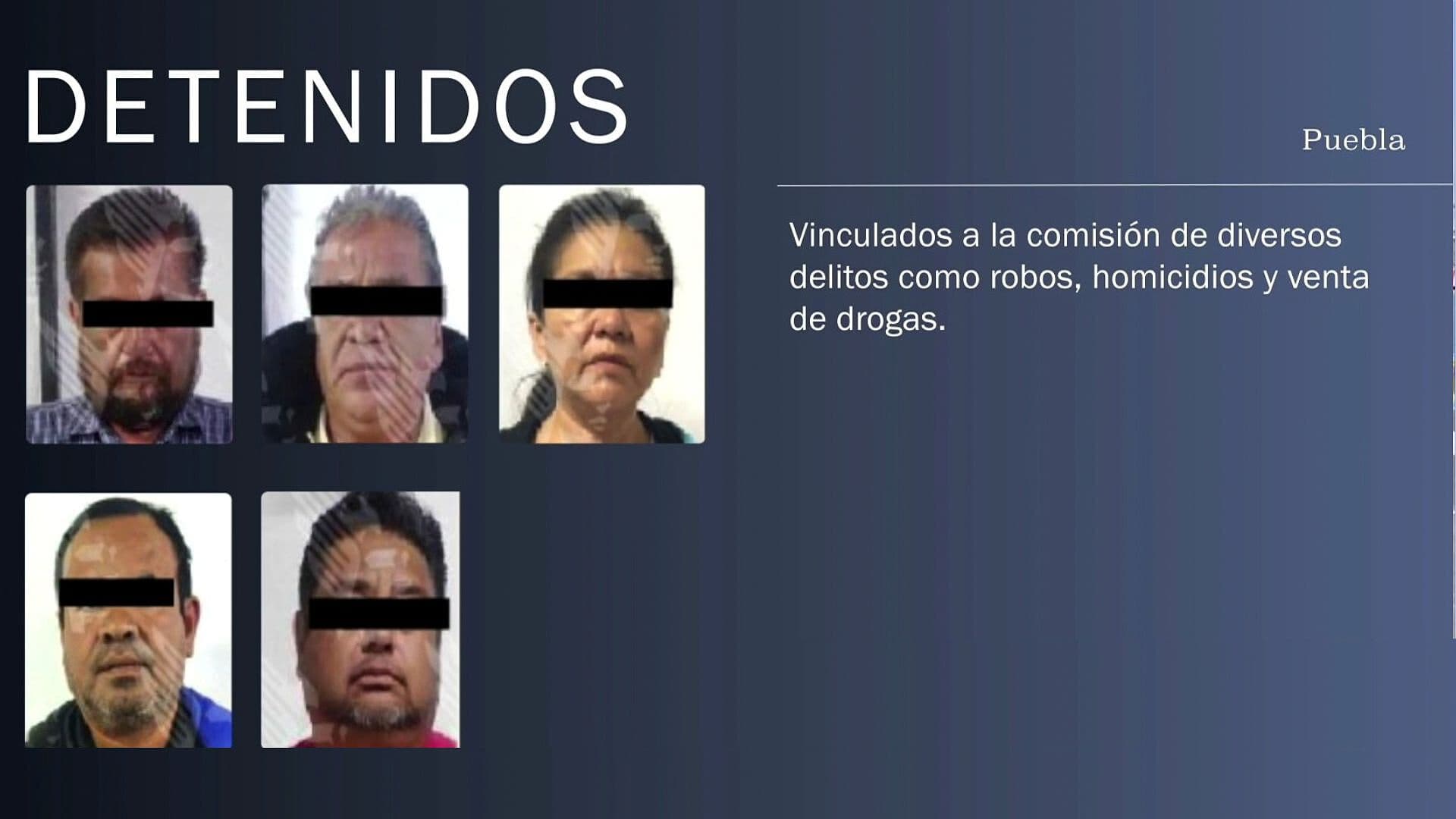 Detienen en Puebla a Presunto Líder de 'Los Millonarios' y Cuatro Integrantes