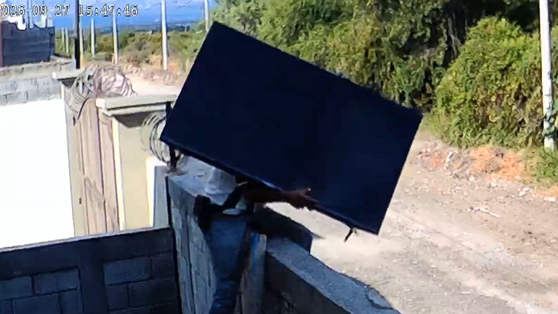 Video | Sujetos Brincan Barda para Robar a Vivienda en García, Nuevo León