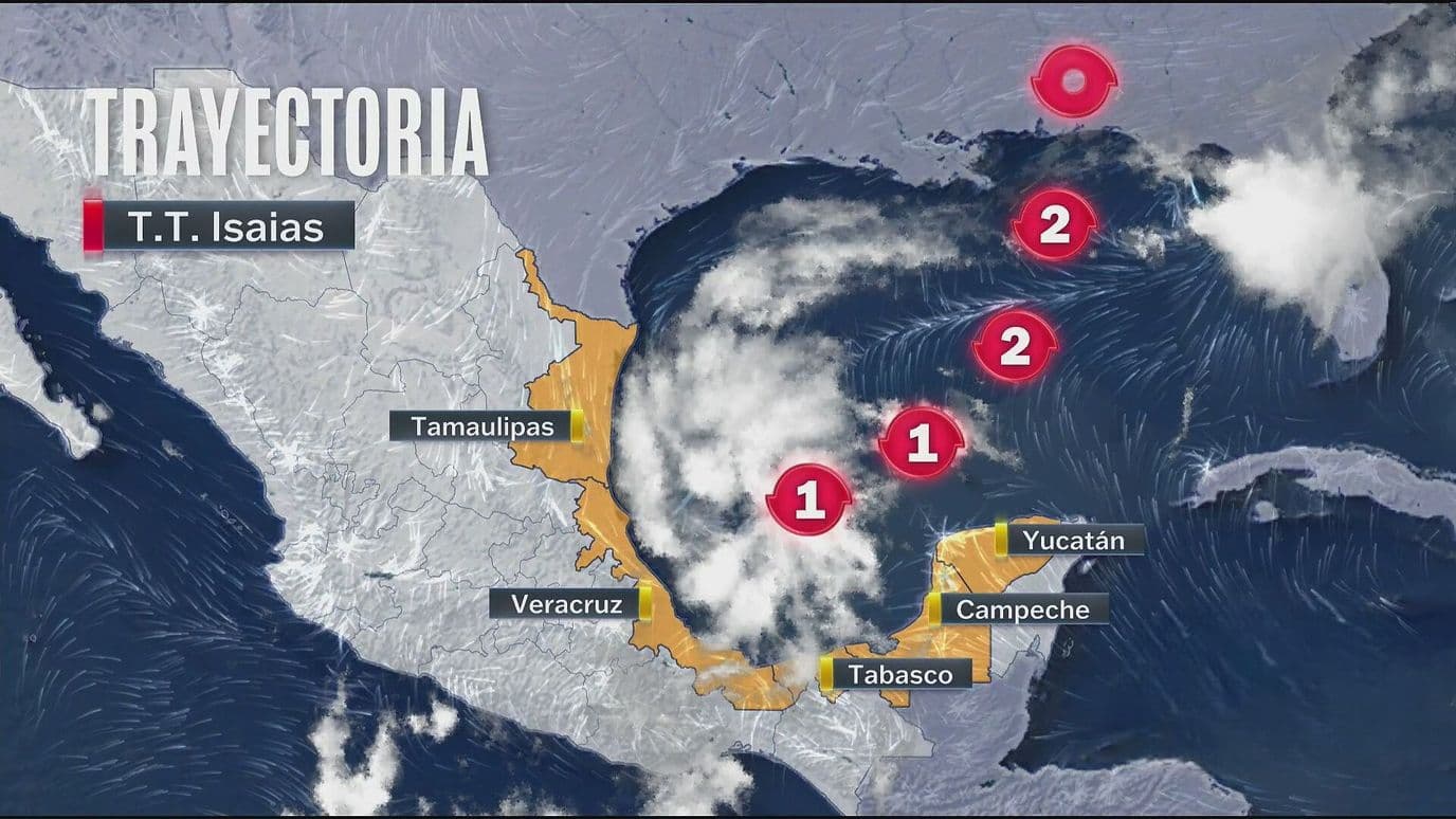 Isaias se Intensifica a Huracán Categoría 1; ¿Está Cerca de México?