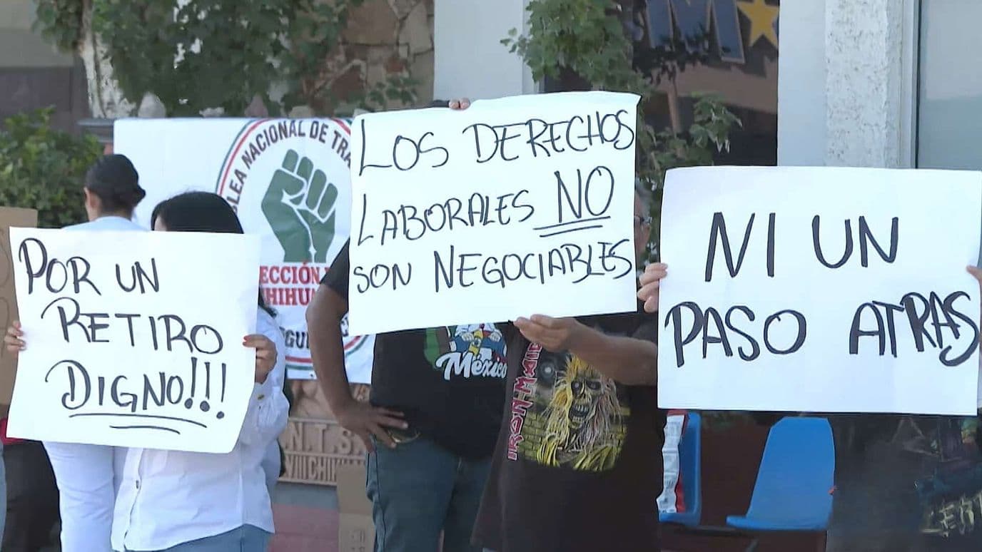 Así Fue la Marcha de Trabajadores del IMSS en Ciudad Juárez