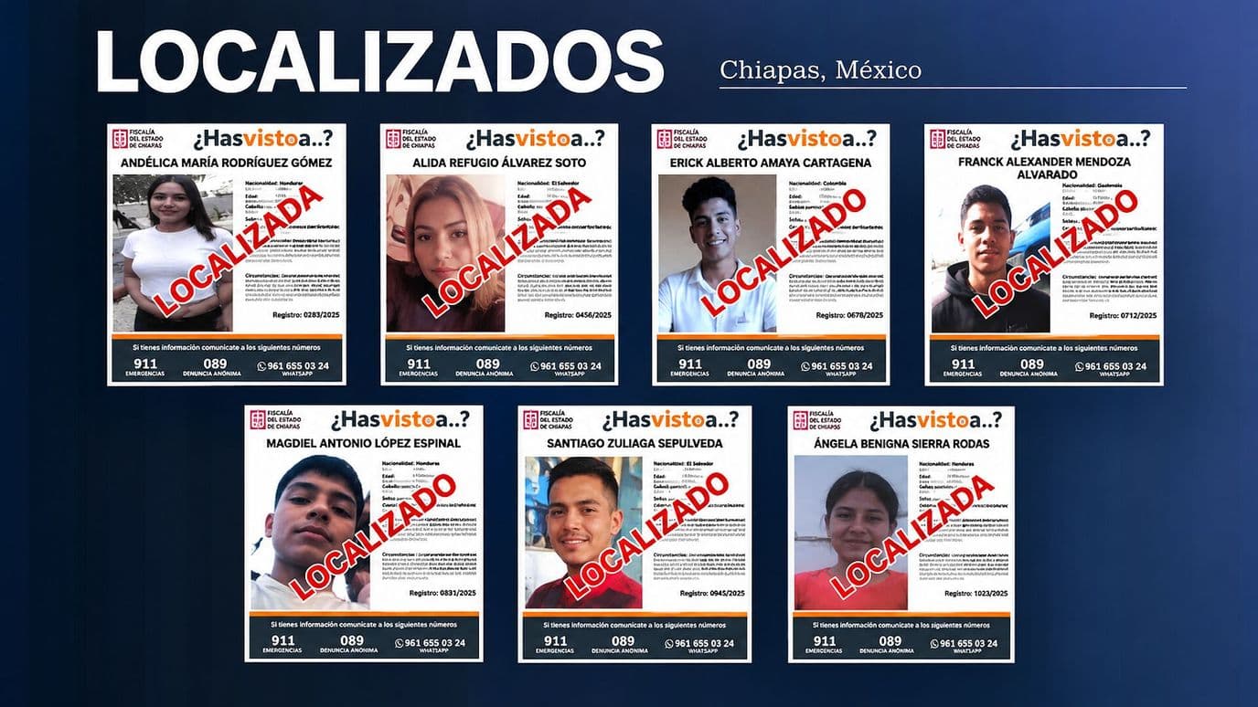 Localizan en Estados Unidos a Siete Migrantes Reportados como Desaparecidos en Chiapas