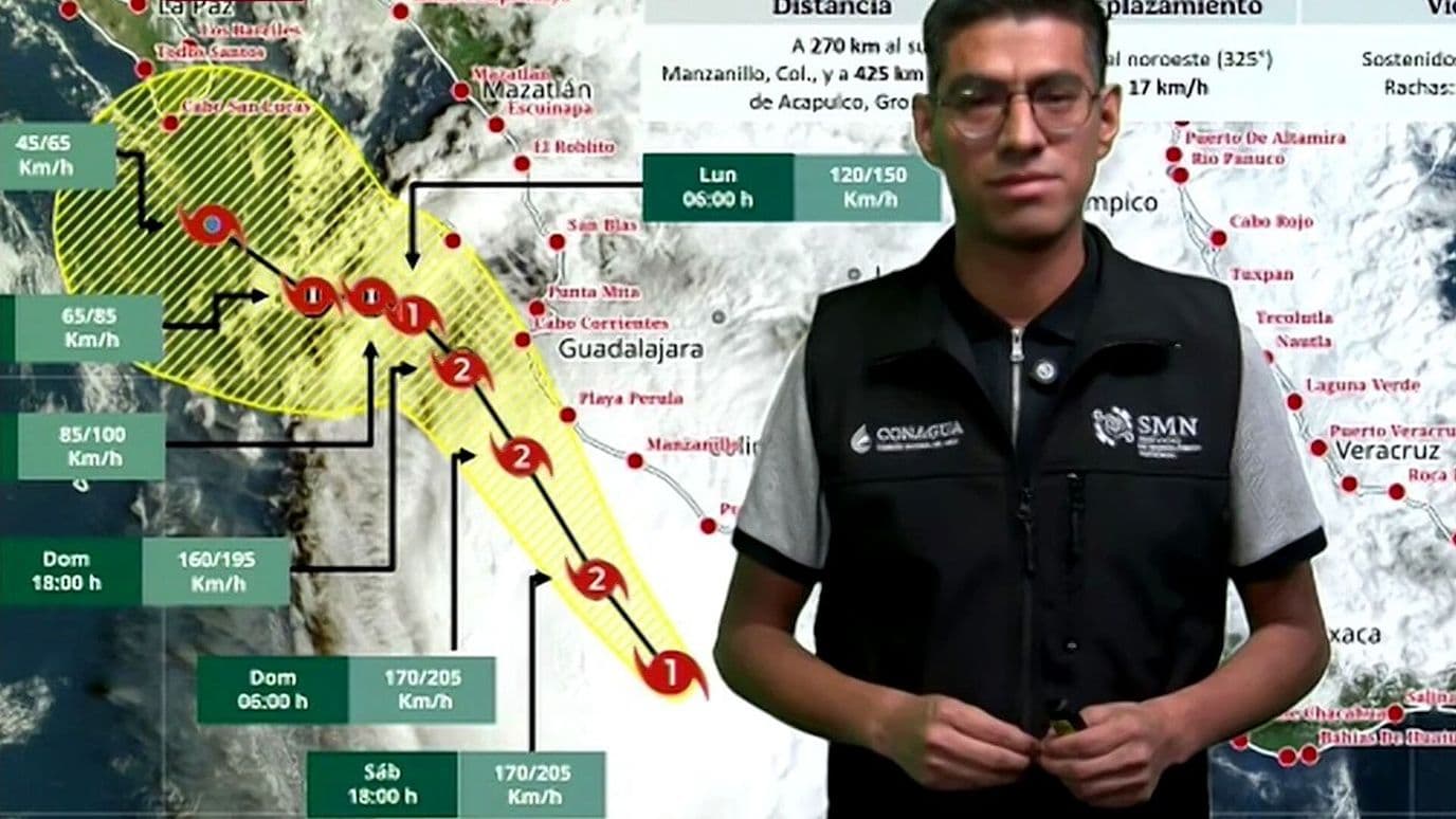 Huracán Trudy Mantiene su Fuerza y Amenaza con Lluvias Intensas en Varios Estados