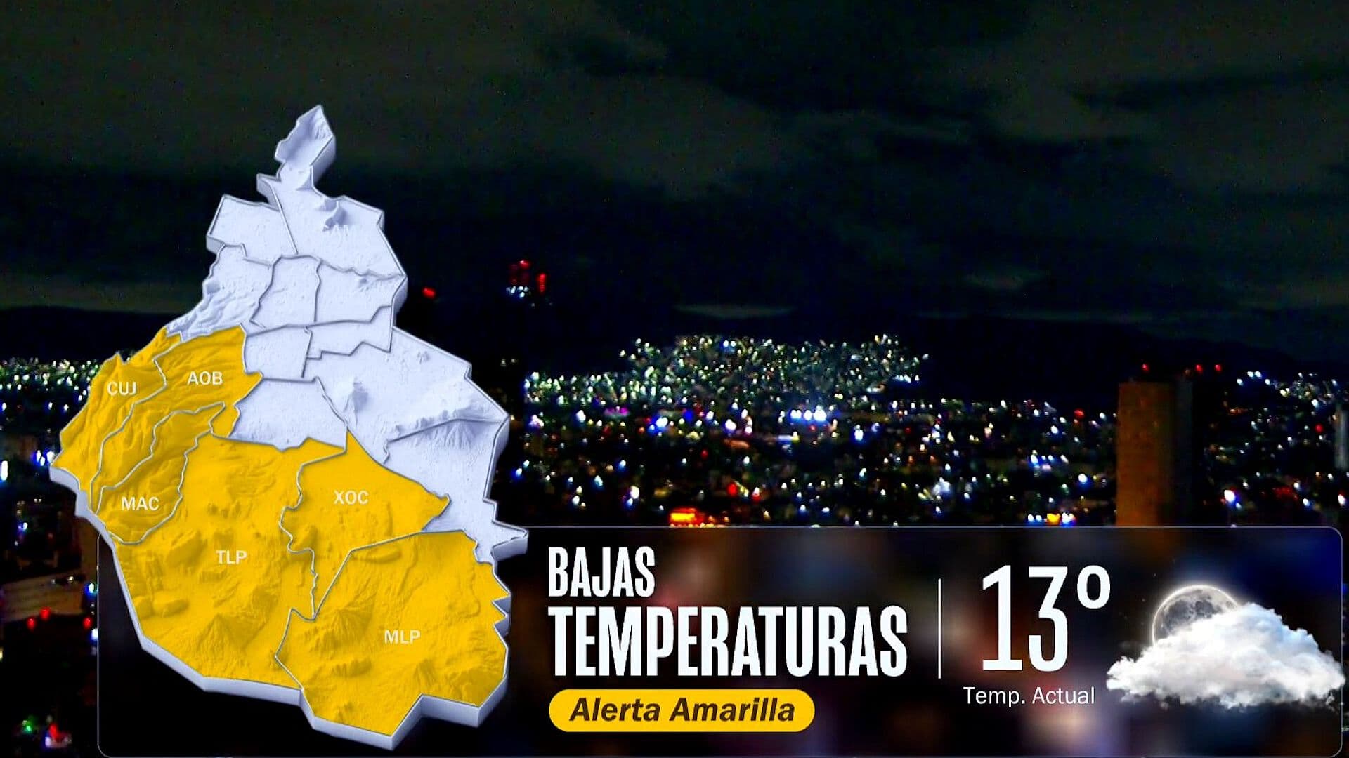 Activan Alerta Amarilla por Frío en Seis Alcaldías de CDMX; Prevén Hasta 4 Grados