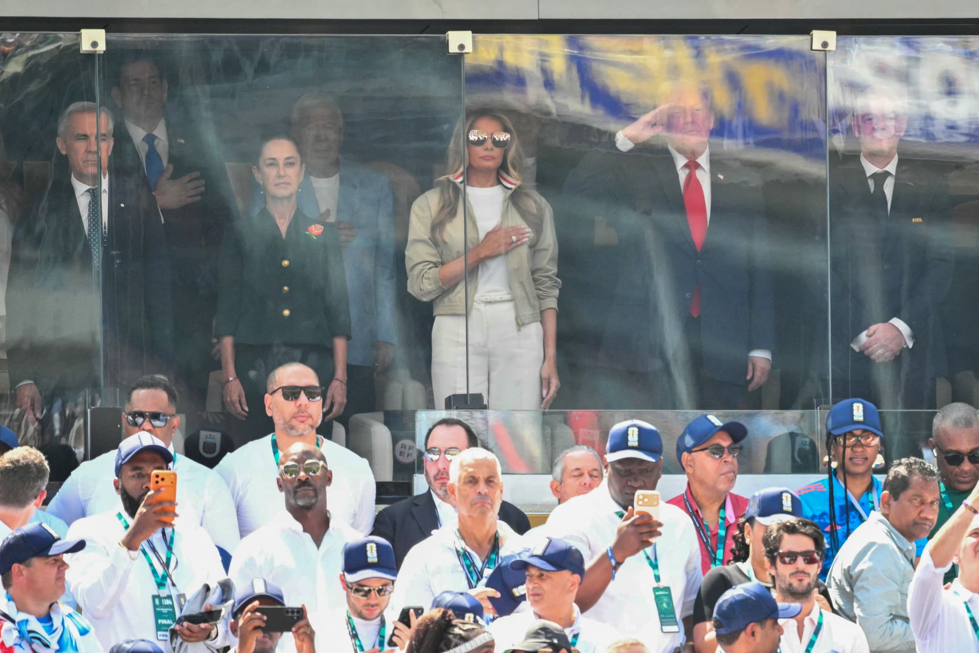 Sheinbaum, Trump y Carney, en la Final del Mundial 2026 entre España y Argentina