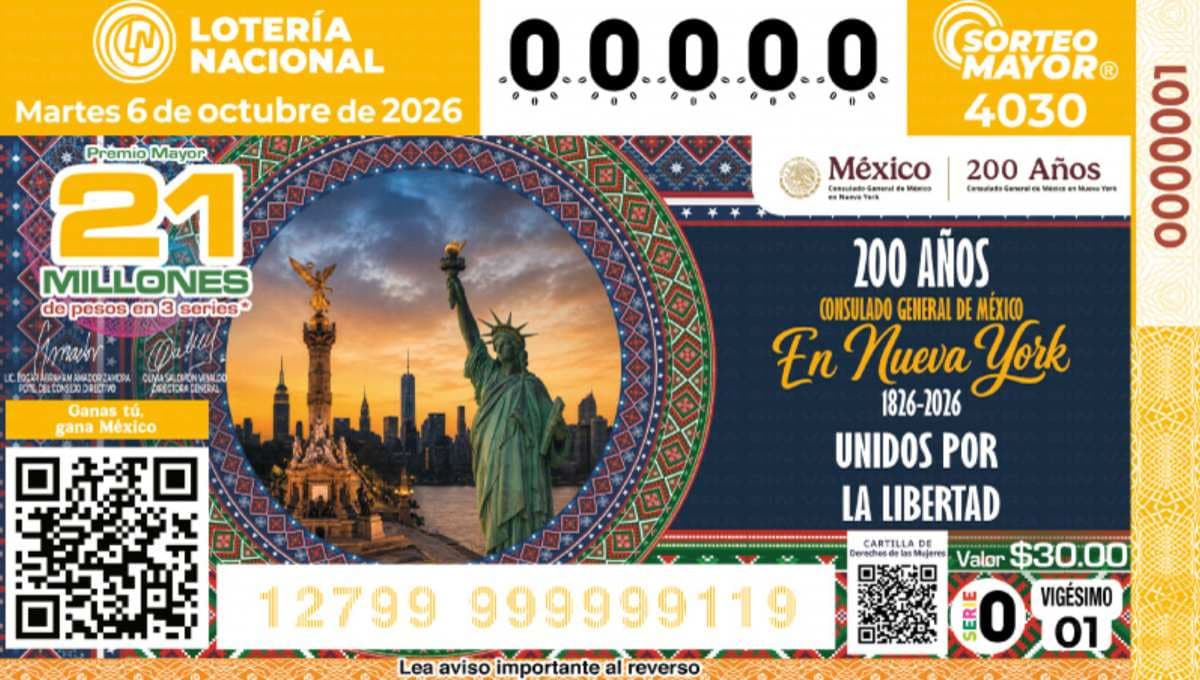 Billete del Sorteo Mayor 4030 de la Lotería Nacional.