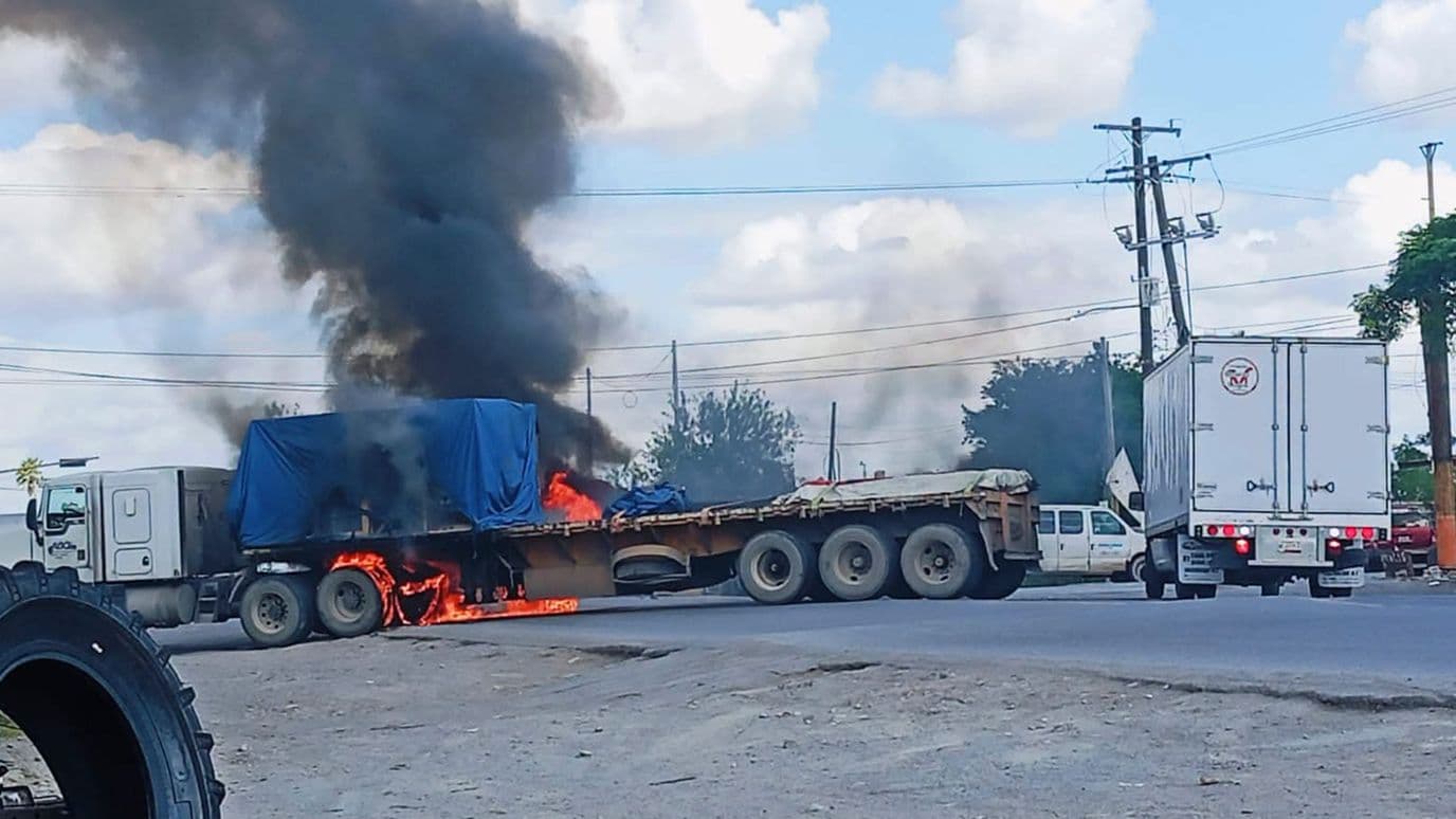 Bloqueos en Tamaulipas: Reportan Quema de Camiones y Ponchallantas en Estas Zonas