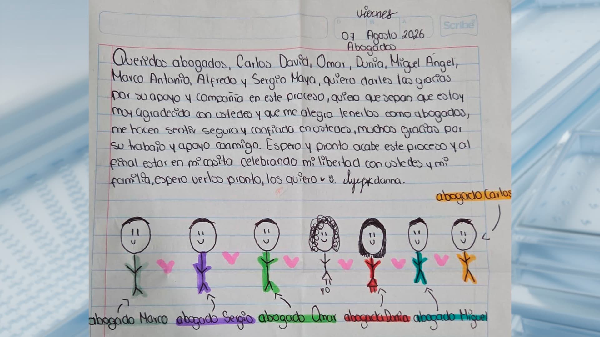 Abogado de Danna Yanina "N" Publicó Carta Enviada por la Joven