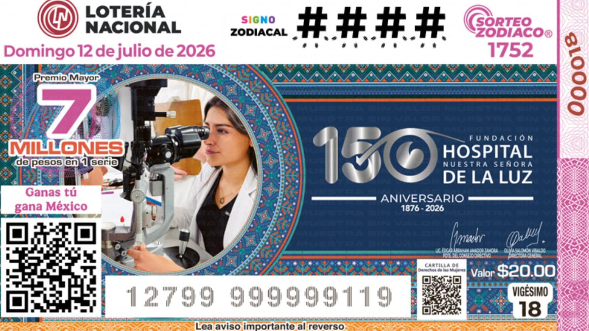 Cachito Sorteo Zodiaco 1752 de la Lotería Nacional Hoy 12 de julio 2026.