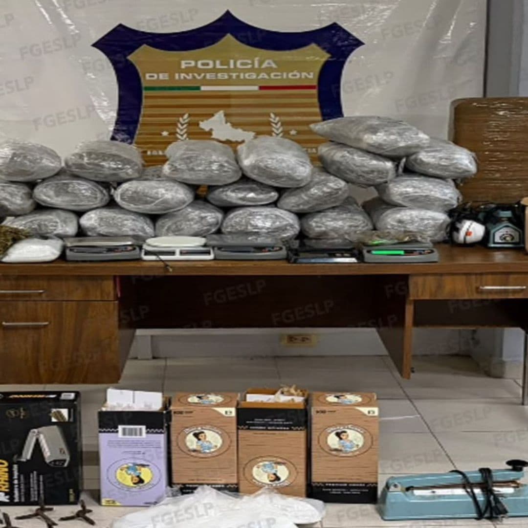 Aseguran Más de 33 Kilos de Presunta Marihuana Durante Cateo en Ciudad Valles, SLP