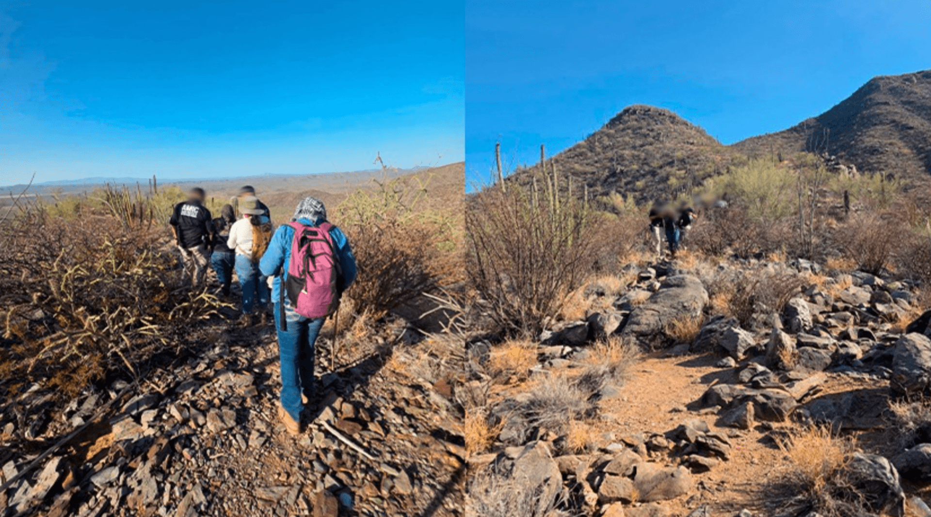 Rescatan a Siete Madres Buscadoras en el Cerro el Carnero en Altar, Sonora