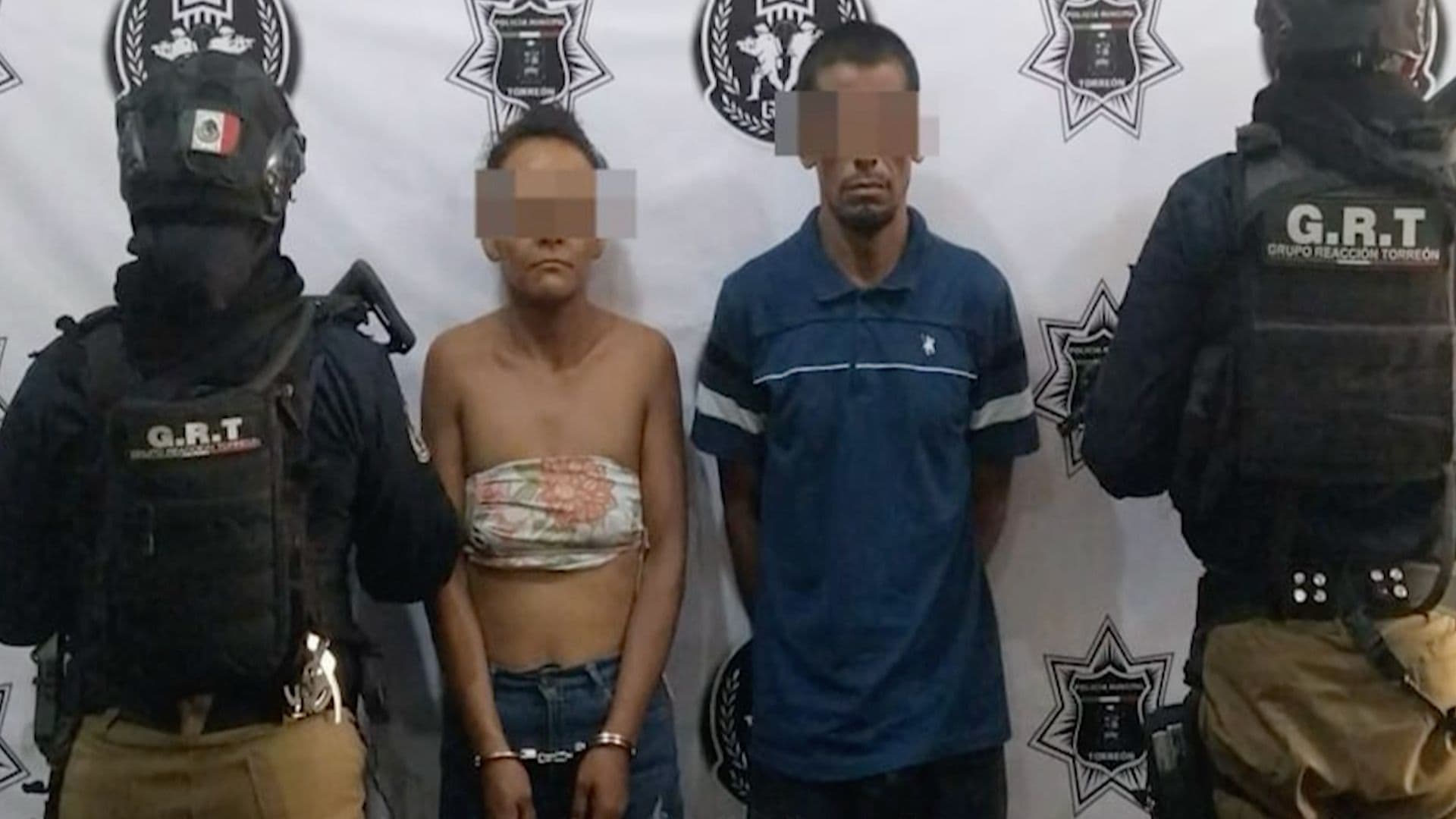 Detienen a Pareja por Agredir y Amenazar con Machete a Policías en Torreón