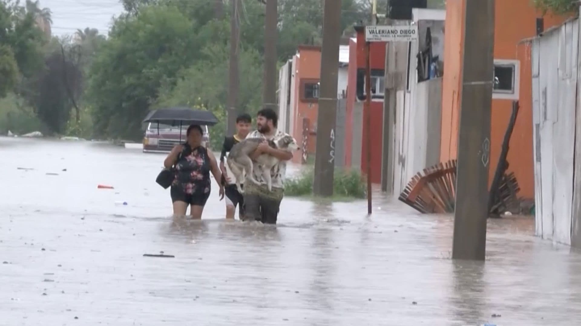 Familias Evacúan Junto a sus Mascotas Durante Inundaciones en Piedras Negras