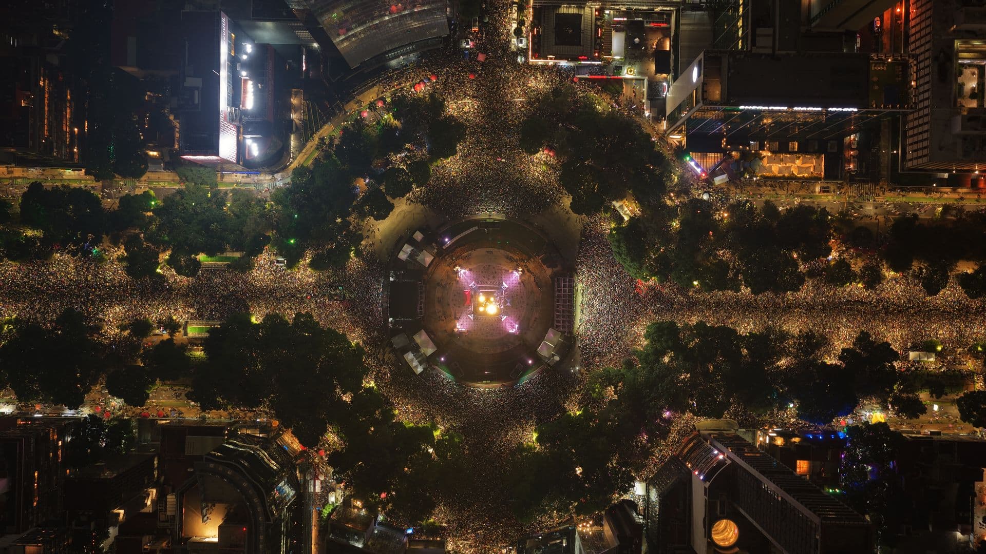 Festejos en el Ángel de la Independencia. Foto: N+