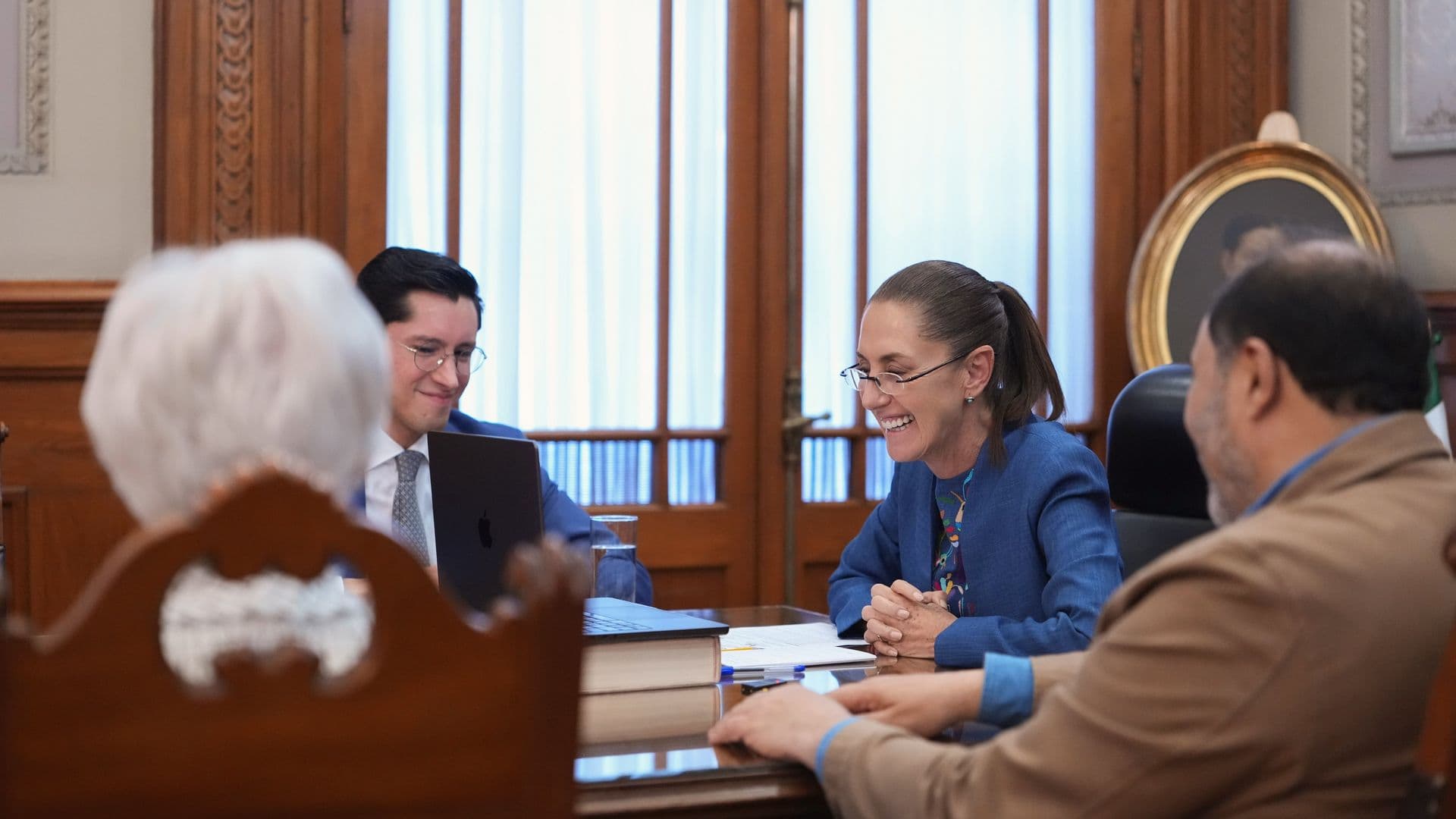 La presidenta Sheinbaum en reunión con su homólogo de Brasil. Foto: Presidencia