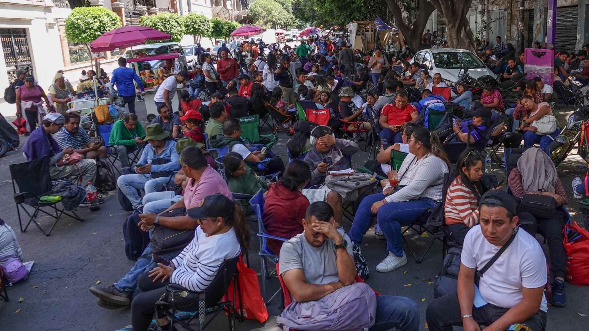 Maestros de la CNTE hoy en CDMX. Foto: Cuartoscuro