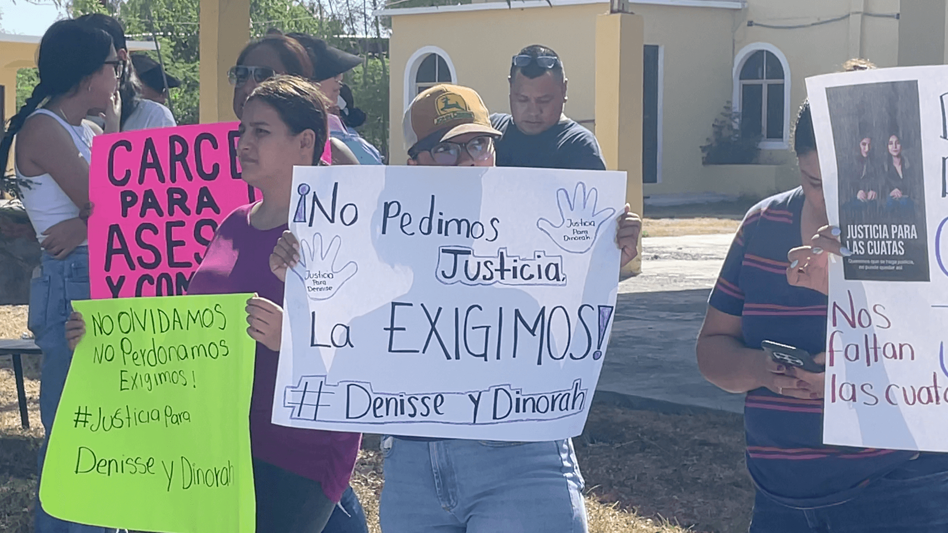 Realizan Marcha por el Asesinato de las Mellizas Denisse y Dinorah en Matamoros, Tamaulipas