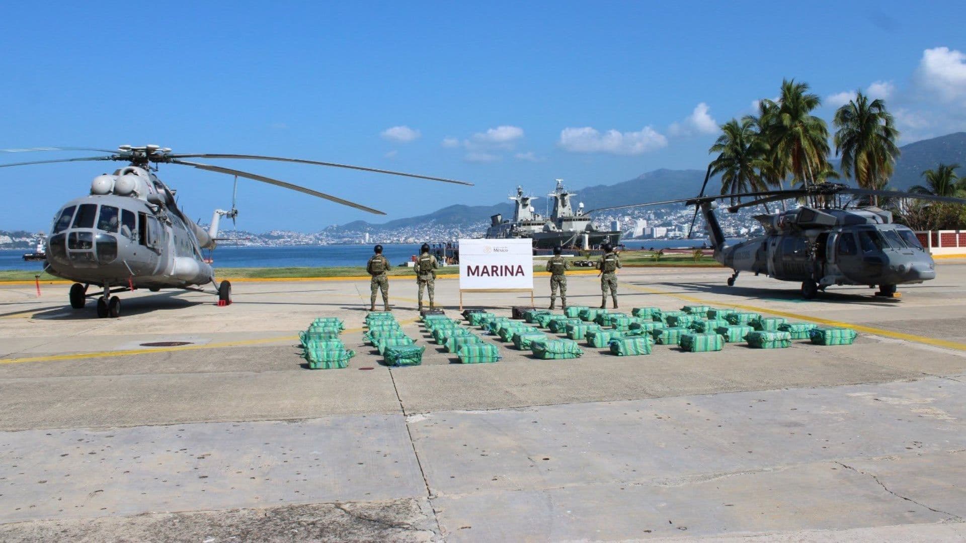 Marina Asegura 1.9 Toneladas de Cocaína Frente a Guerrero