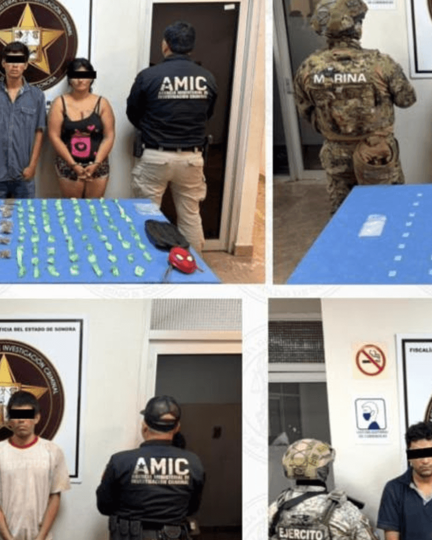 Siete Personas Detenidas en Posesión de Armas y Drogas en Cajeme, Sonora