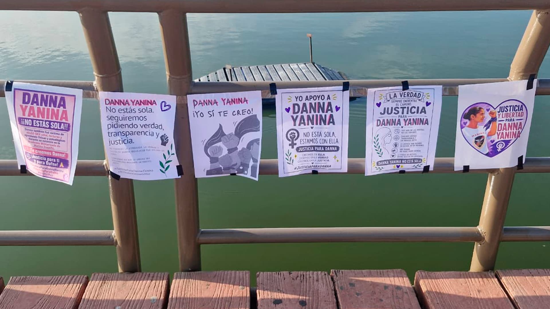 Colocan Mensajes en Laguna del Carpintero Exigiendo Justicia por Danna Yanina "N" en Caso Dafne