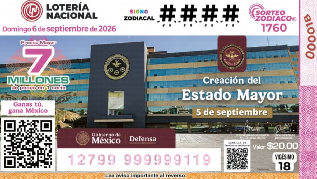 Sorteo Zodiaco 1760 del 6 de septiembre 2026